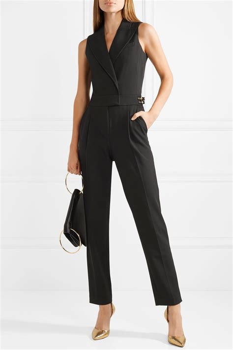 black michael kors jumpsuit free shipping|Michael Kors pleated jumpsuit.